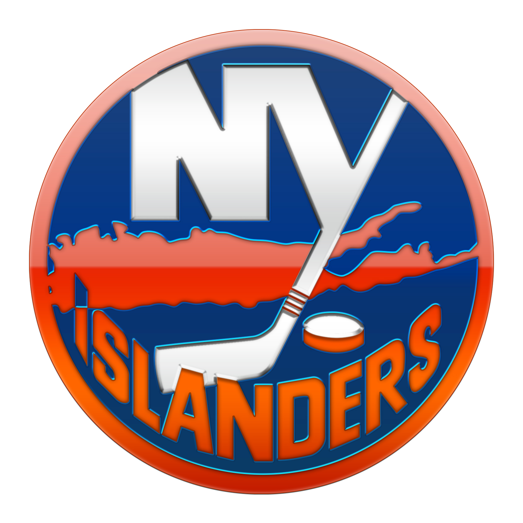 New York Islanders Crystal Logo iron on paper